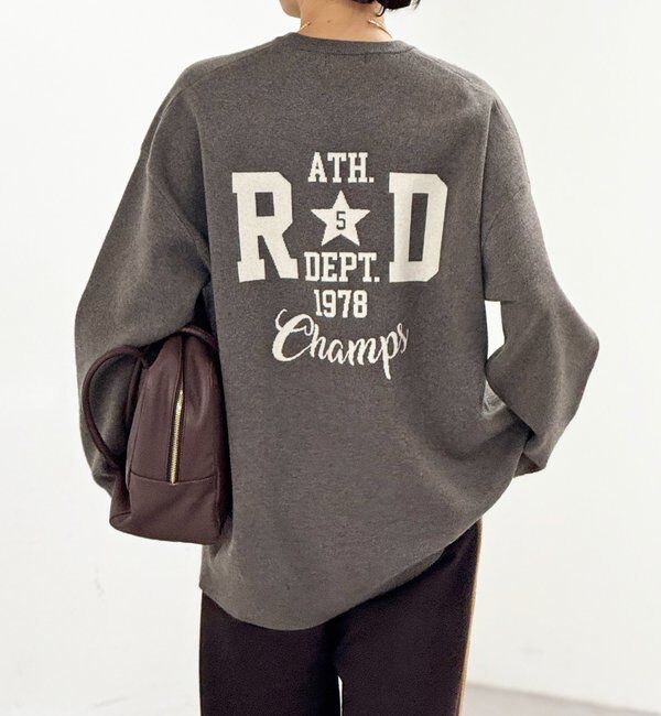  「【バックロゴが目を惹く】アスレチックロゴニット」|ニット・セーター|