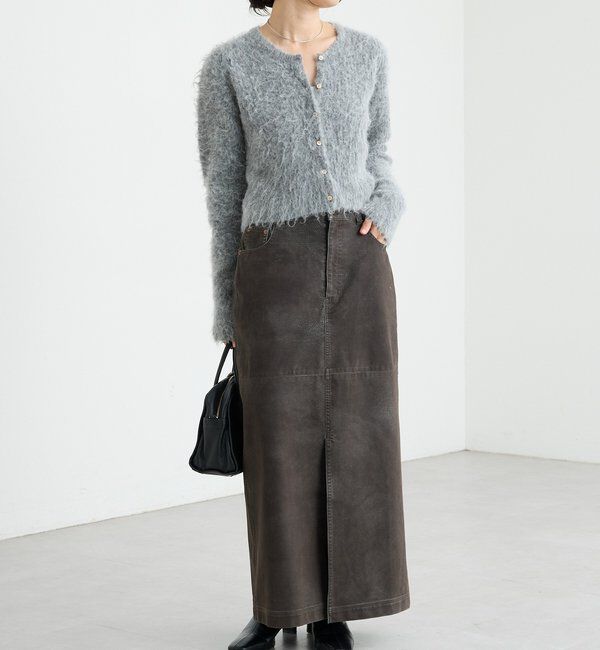  「【ふんわり柔らか】ヘアリーショートカーディガン」|カーディガン|