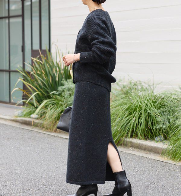  「【キャッチーな素材感】ブークレーヤーンカーディガン」|カーディガン|