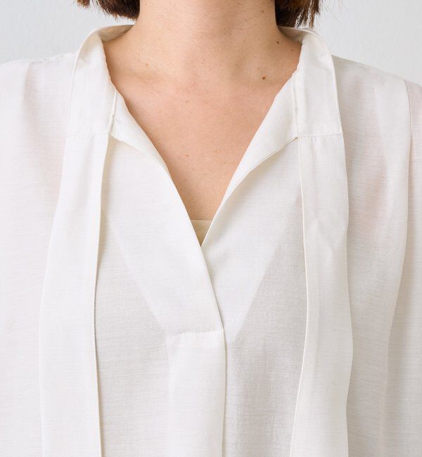  「【オンオフ使える】ナロータイブラウス」|シャツ・ブラウス|