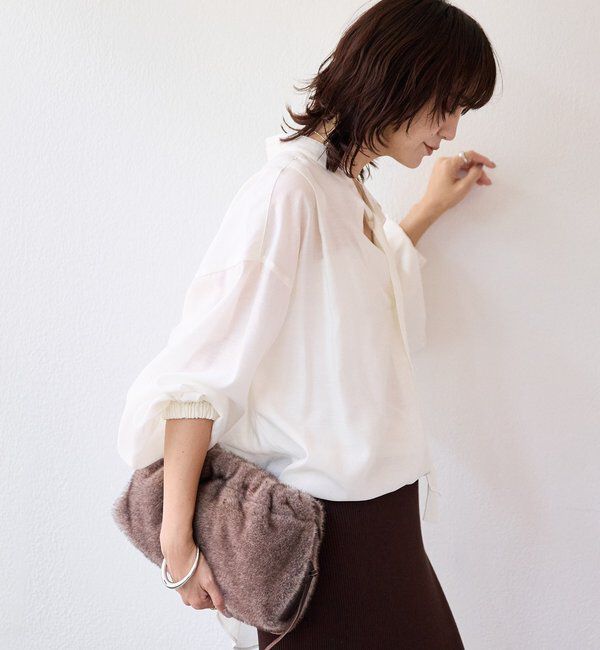  「【オンオフ使える】ナロータイブラウス」|シャツ・ブラウス|