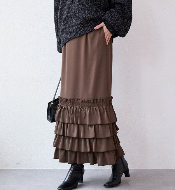  「【着映え◎】フリルタイトスカート」|スカート|