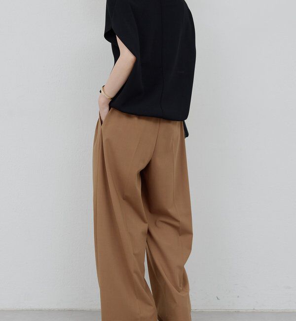  「【新色BR登場/セットアップ対応】ダブルタックパンツ」|スラックス|