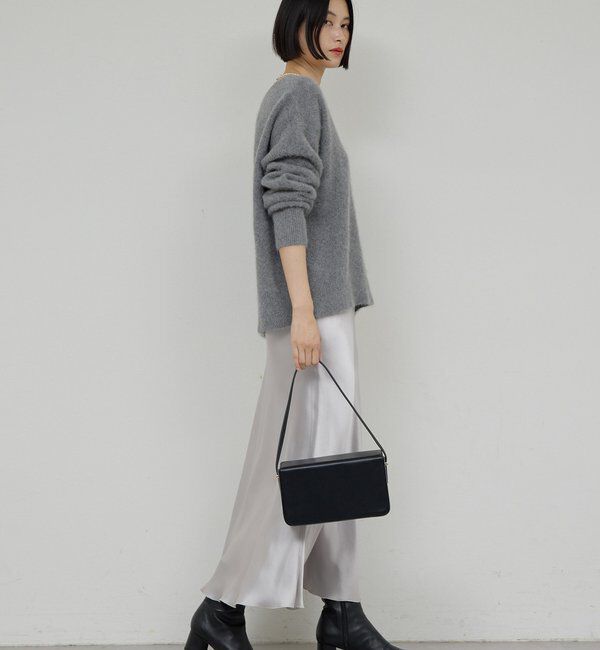  「【デコルテ美人ニット】ファーウールキーネックニット」|ニット・セーター|