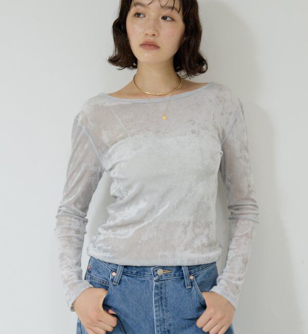  「【2WAY】メッシュフロッキーロンＴ」|Tシャツ・カットソー|