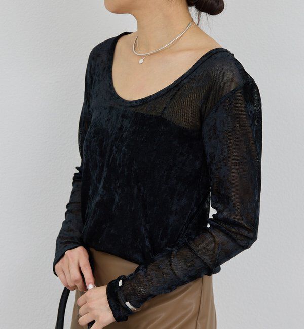  「【2WAY】メッシュフロッキーロンＴ」|Tシャツ・カットソー|