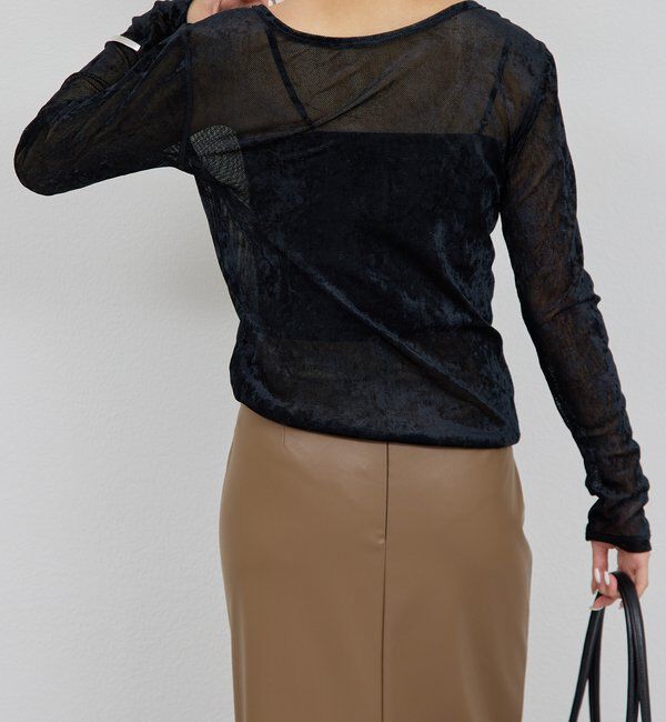  「【2WAY】メッシュフロッキーロンＴ」|Tシャツ・カットソー|