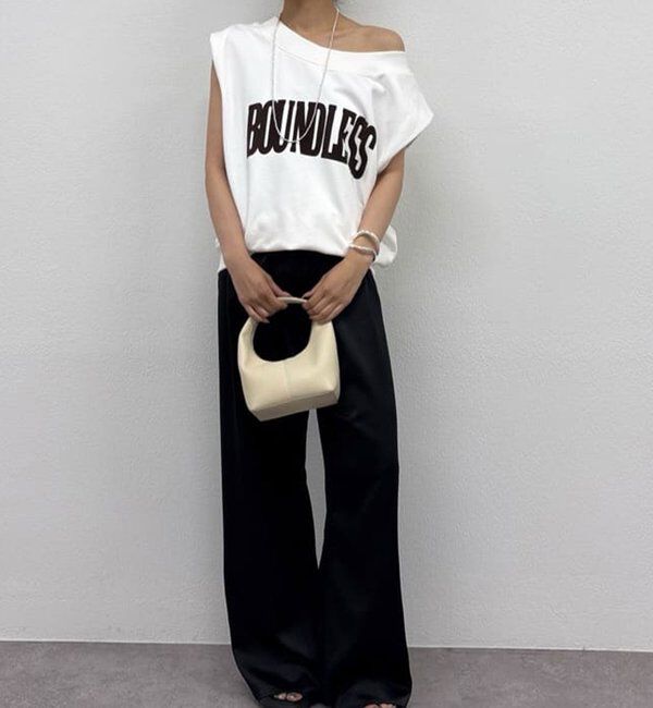  「ワイドドロストサテンパンツ」|チノ|