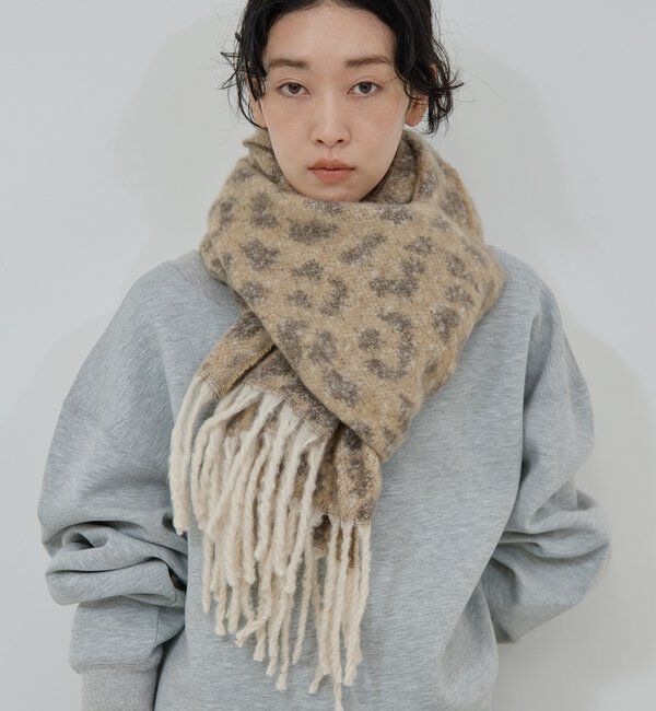  「レオパードジャガードストール」|マフラー|