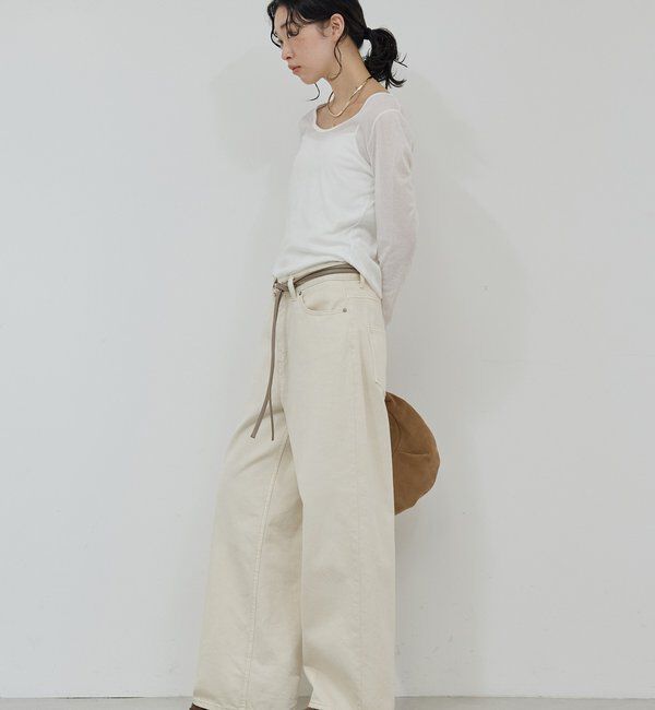  「シアーUネックロンT」|Tシャツ・カットソー|