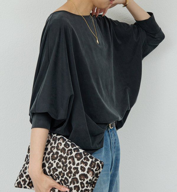  「【セットアップ対応】キュプラジャージードルマンプルオーバー」|Tシャツ・カットソー|ブラック