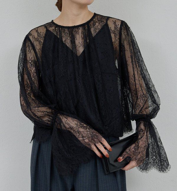  「【25th記念アイテム】レースフレアスリーブブラウス」|シャツ・ブラウス|