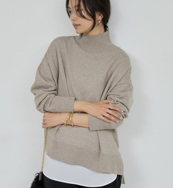  「【手洗い可】【全骨格対応】オーバータートルニット」|ニット・セーター|