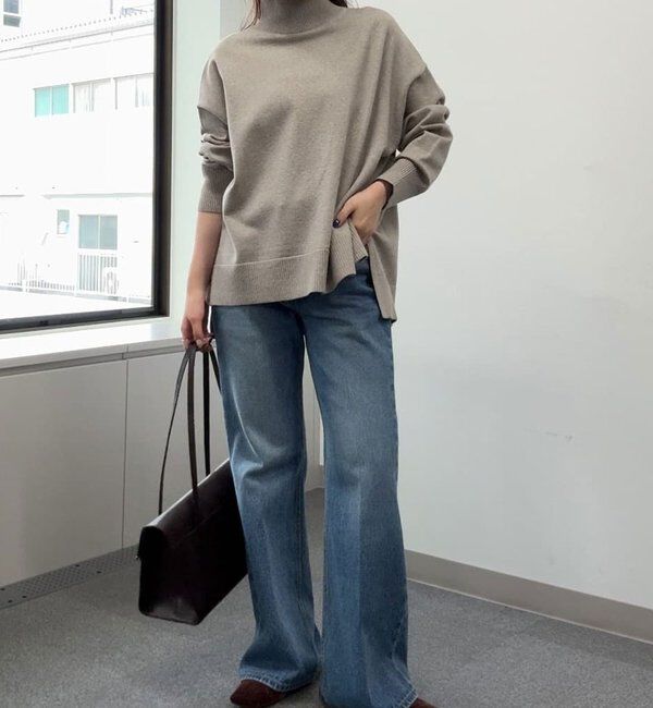  「【手洗い可】【全骨格対応】オーバータートルニット」|ニット・セーター|