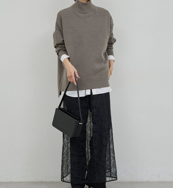  「【手洗い可】【全骨格対応】オーバータートルニット」|ニット・セーター|