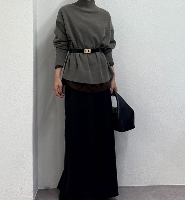  「【手洗い可】【全骨格対応】オーバータートルニット」|ニット・セーター|