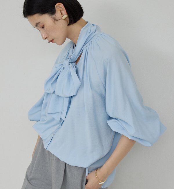  「【上品&times;華やか】【2way】ギャザーボウタイブラウス」|シャツ・ブラウス|