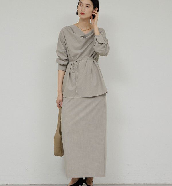  「【セットアップ対応】梳毛ストレッチタイトスカート」|スカート|