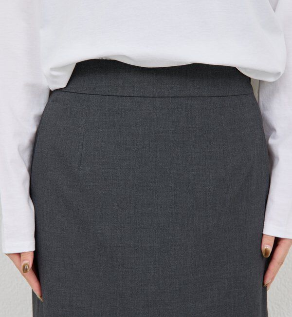  「【セットアップ対応】梳毛ストレッチタイトスカート」|スカート|