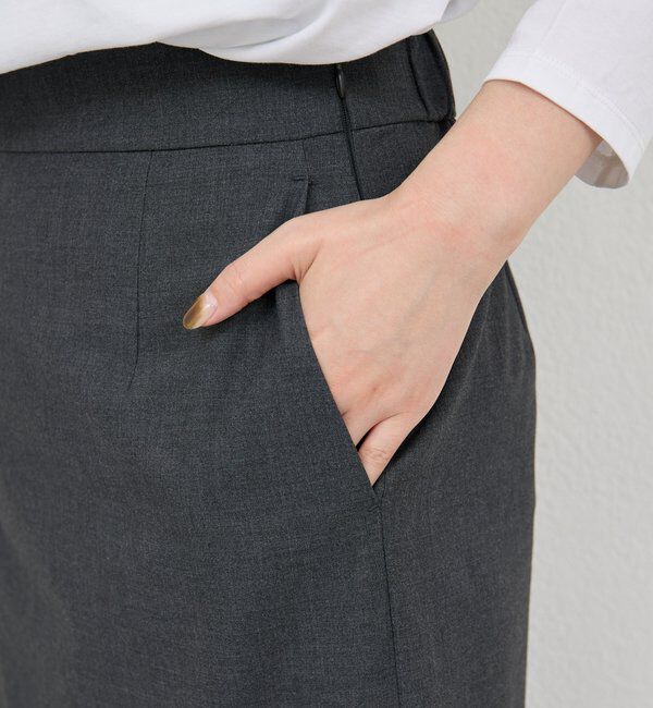  「【セットアップ対応】梳毛ストレッチタイトスカート」|スカート|