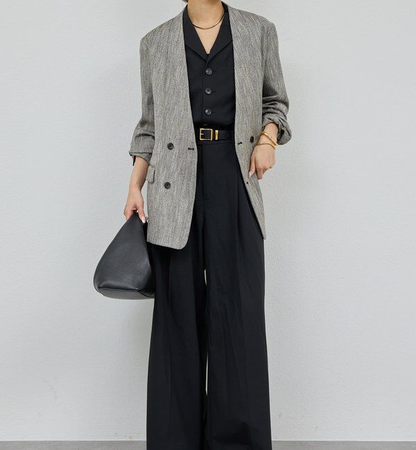  「【セットアップ対応】ノーカラーツイードジャケット」|その他|