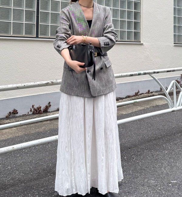  「【セットアップ対応】ノーカラーツイードジャケット」|その他|