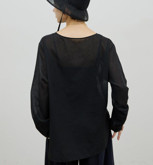  「【手洗い可】ラウンドTガーゼブラウス」|シャツ・ブラウス|