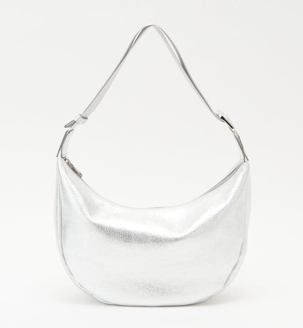  「ソフトレザーラウンドショルダーバッグ［silver］」|ショルダー・メッセンジャー|