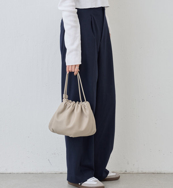  「レザー巾着4WAYショルダーバッグ」|ショルダー・メッセンジャー|