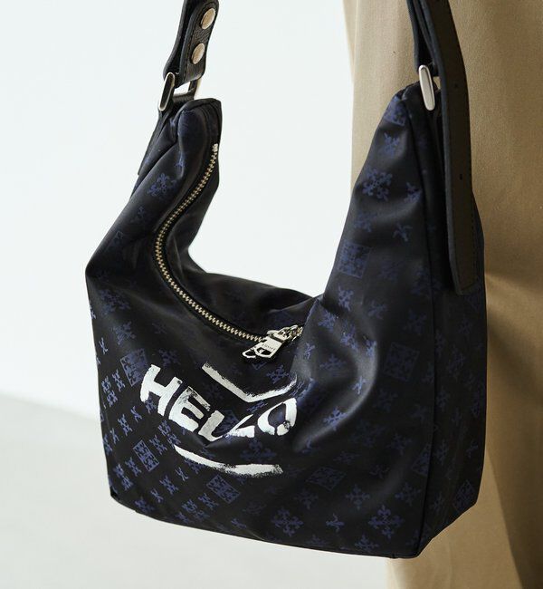  「ステンシル風プリント ナイロン2WAYミニショルダーバッグ」|ショルダー・メッセンジャー|