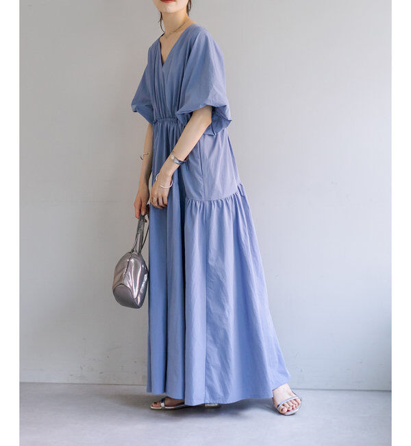  「【3サイズ展開】ドロストギャザーワンピース」|ワンピース|