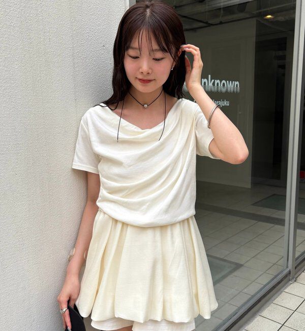  「【全骨格対応◎/6色展開】オフショルTシャツ」|Tシャツ・カットソー|