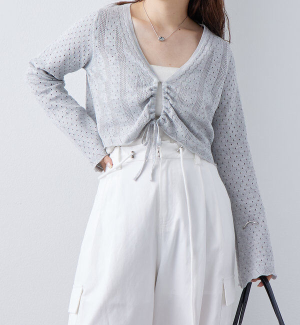  「透かしショートボレロ」|カーディガン|