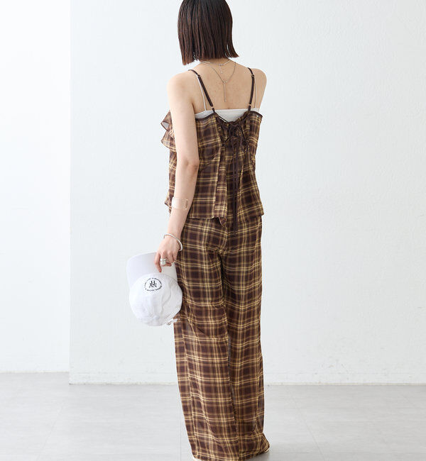  「チェックフリルキャミ」|シャツ・ブラウス|