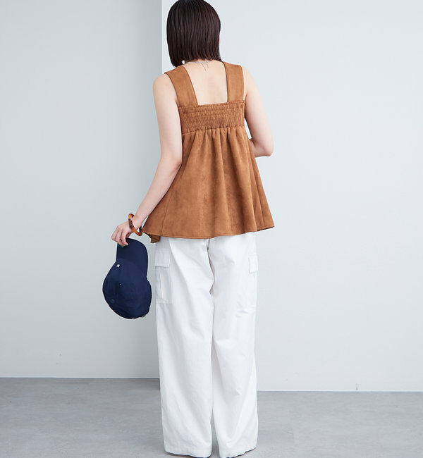  「フェイクスウェードペプラムビスチェ」|シャツ・ブラウス|