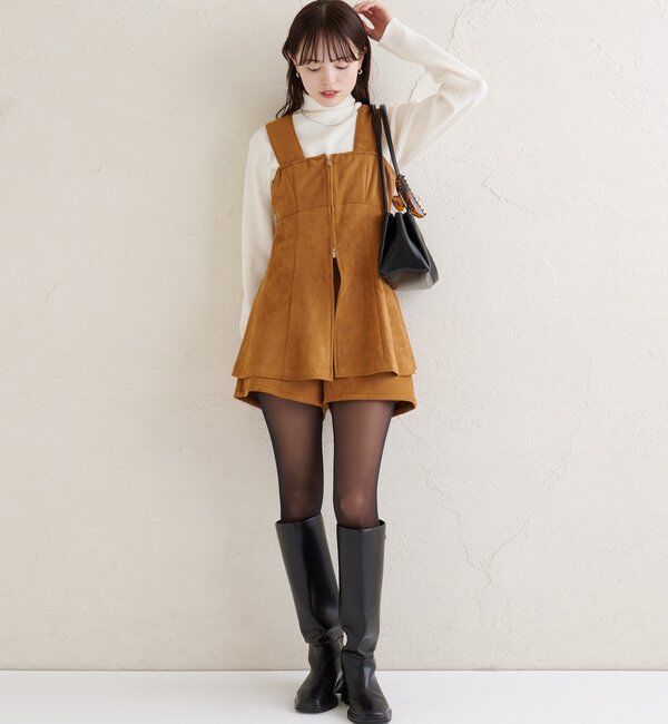  「フェイクスウェードペプラムビスチェ」|シャツ・ブラウス|