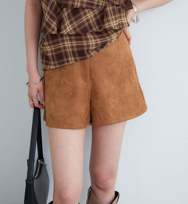  「フェイクスウェードショートパンツ」|チノ|