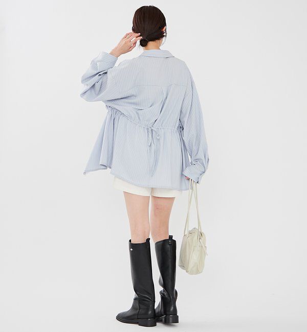  「[森川企画]レイヤードストライプドロストシャツ」|シャツ・ブラウス|