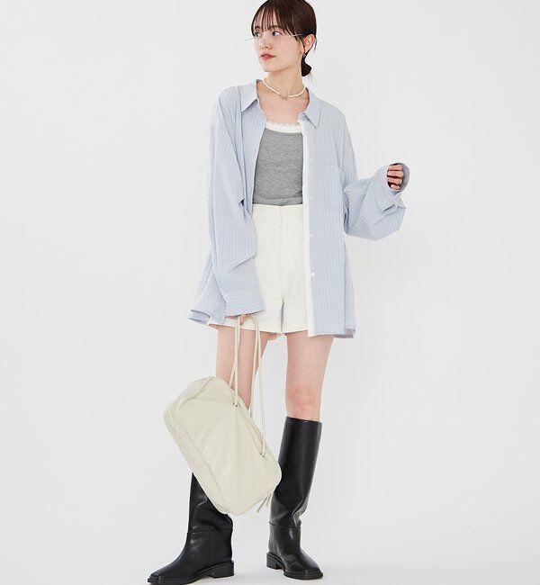  「[森川企画]レイヤードストライプドロストシャツ」|シャツ・ブラウス|