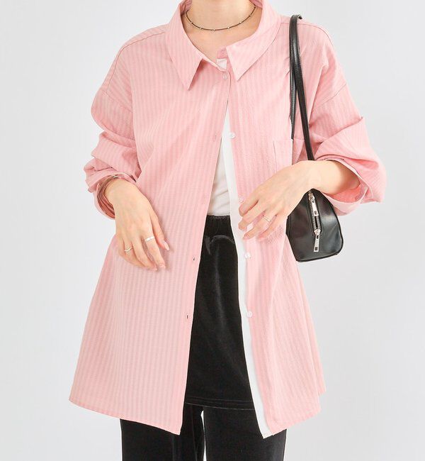  「[森川企画]レイヤードストライプドロストシャツ」|シャツ・ブラウス|