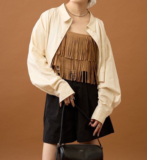  「フェイクスウェードフリンジビスチェ」|シャツ・ブラウス|