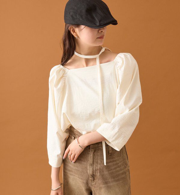  「チョーカーリボンパフブラウス」|シャツ・ブラウス|