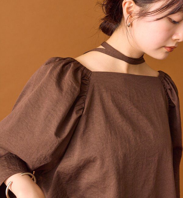  「チョーカーリボンパフブラウス」|シャツ・ブラウス|