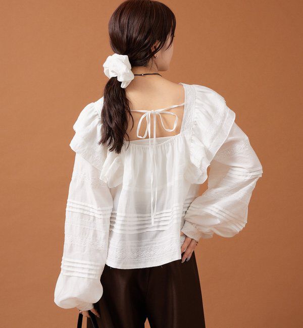  「ショルダーフリルブラウス」|シャツ・ブラウス|