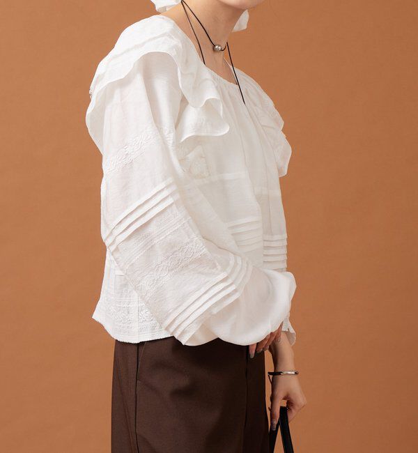  「ショルダーフリルブラウス」|シャツ・ブラウス|