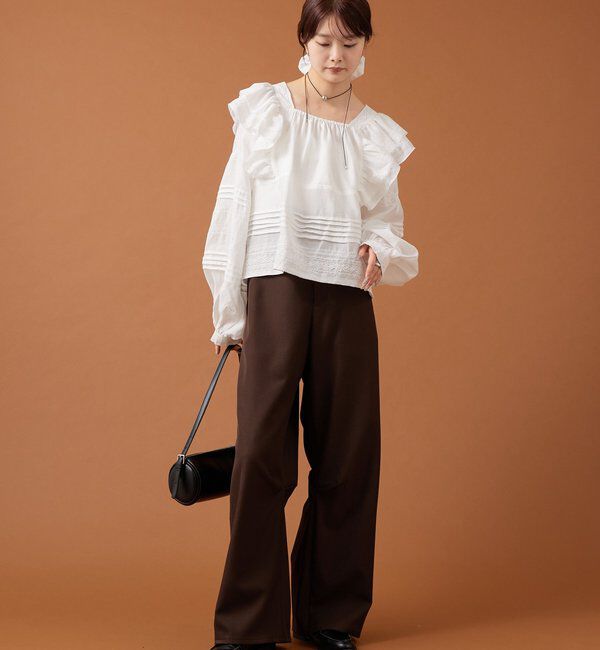  「ショルダーフリルブラウス」|シャツ・ブラウス|