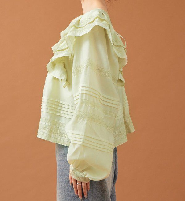  「ショルダーフリルブラウス」|シャツ・ブラウス|