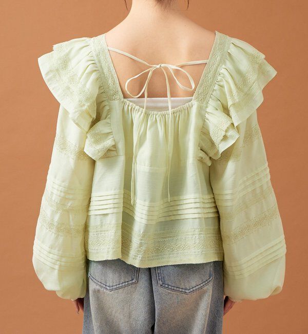  「ショルダーフリルブラウス」|シャツ・ブラウス|