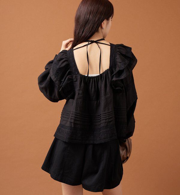  「ショルダーフリルブラウス」|シャツ・ブラウス|