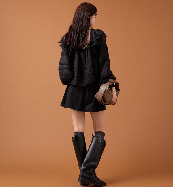  「ショルダーフリルブラウス」|シャツ・ブラウス|
